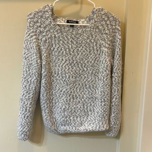 Light blue and white sweater